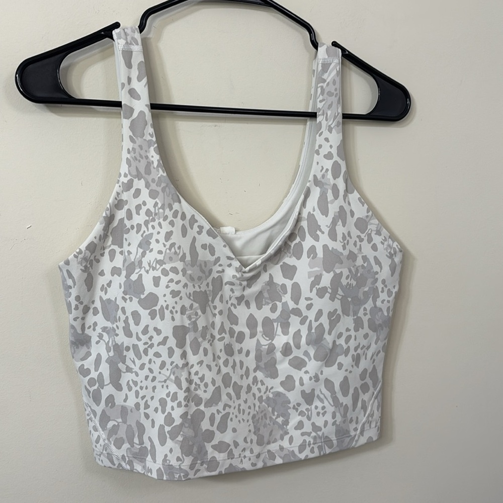 Lululemon Align Tank Top Cheetah Camo Antique White Multi Size 12 - Picture 4 of 8